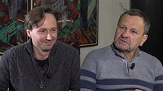 Za scénou: Miroslav Krobot a Jaroslav Plesl Za scénou: Miroslav Krobot a Jaroslav Plesl