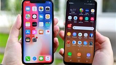 iPhone X a Samsung Galaxy S8