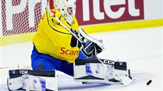 Jhonas Enroth v brance švédského výběru. Jhonas Enroth v brance švédského výběru.