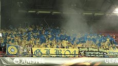 Zlínské fotbalisty přijelo do Kodaně podpořit na čtyři stovky fanoušků. Zlínské fotbalisty přijelo do Kodaně podpořit na čtyři stovky fanoušků.