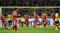 Radost fotbalistů Bayernu Mnichov vs. zmar Dortmundu Radost fotbalistů Bayernu Mnichov vs. zmar Dortmundu