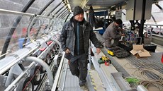 Kontrola šestimístné lanovky v Kopřivné v Jeseníkách Kontrola šestimístné lanovky v Kopřivné v Jeseníkách