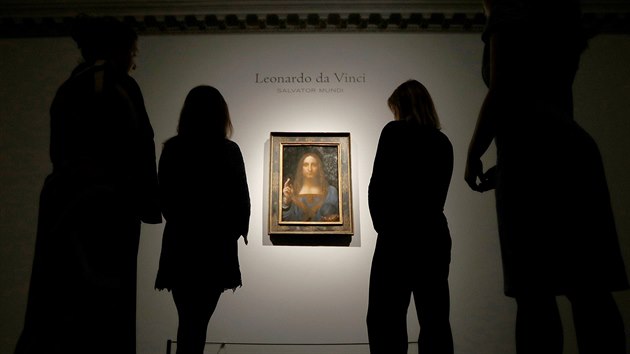 Obraz Leonarda Da Vinciho pojmenovanho Salvator Mundi (Spasitel svta) se vydrail za 450,3 milionu dolar (v pepotu asi 9,8 miliardy korun).