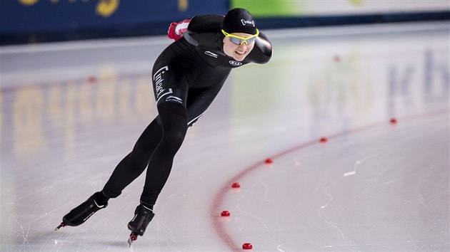 Claudia Pechsteinov na ptikilometrovm okruhu ve Stavangeru