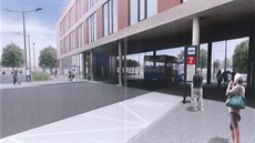 Podle architektů by autobusy mohly parkovat přímo pod domem. Jeho původní část... Podle architektů by autobusy mohly parkovat přímo pod domem. Jeho původní část...