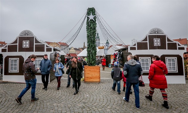 Na eskobudjovickém námstí Pemysla Otakara II. zaaly adventní trhy.