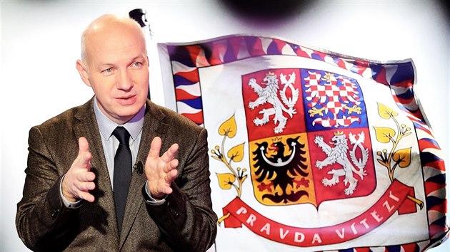 Prezidentsk kandidt Pavel Fischer v diskusnm poadu Rozstel. (29. listopadu 2017)
