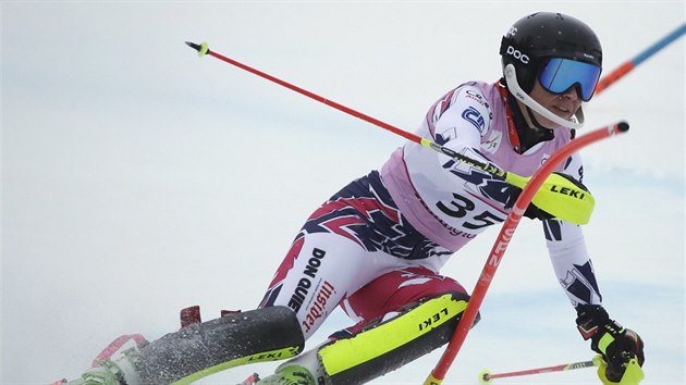 esk lyaka Martina Dubovsk bhem slalomu v Killingtonu