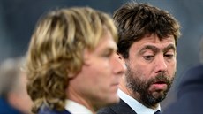 DVA ÉFOVÉ Pavel Nedvd, viceprezident Juventusu Turín, prezident klubu Andrea...