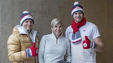České oblečení pro zimní olympiádu v Pchjongčchangu 2018 představují (zleva)... České oblečení pro zimní olympiádu v Pchjongčchangu 2018 představují (zleva)...