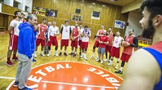 Čeští basketbalisté na tréninku před kvalifikací o mistrovství světa Čeští basketbalisté na tréninku před kvalifikací o mistrovství světa