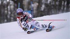 Viktoria Rebensburgová na trati obřího slalomu Světového poháru v Killingtonu Viktoria Rebensburgová na trati obřího slalomu Světového poháru v Killingtonu