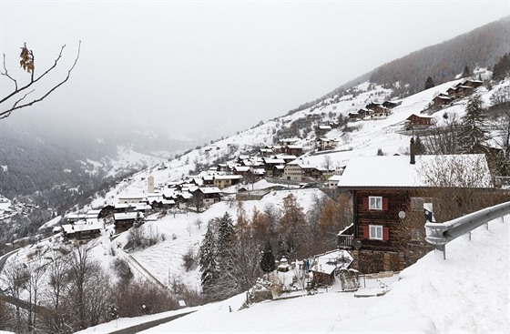 Vesnice Albinen leí ve výce kolem 1300 metr nad moem ve výcarském kantonu...