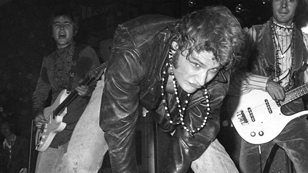 Francouzsk rocker Johnny Hallyday na archivnm snmku