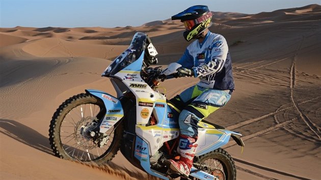 Jezdec stje MRG Milan Engel na nedvnm zvod v Maroku, kter poslouil jako vborn pprava pro slavn Dakar.