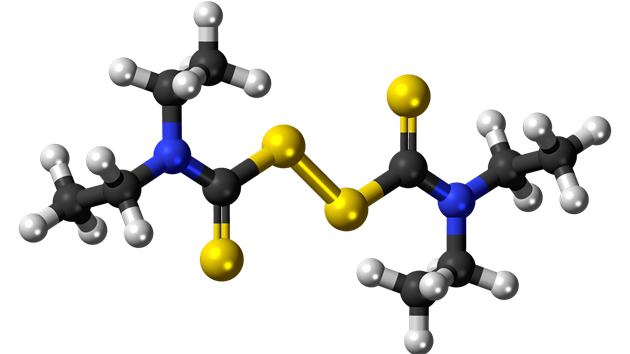 Model molekuly disulfiramu, který je úinnou látkou léku Antabus pouívaného...