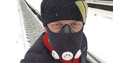 David Pabiška v masce na libereckém můstku David Pabiška v masce na libereckém můstku