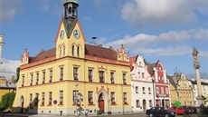 Novogotická budova radnice ve Vidnavě. Novogotická budova radnice ve Vidnavě.