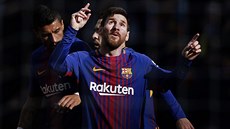 Lionel Messi z Barcelony slaví gól proti Celtě Vigo. Lionel Messi z Barcelony slaví gól proti Celtě Vigo.