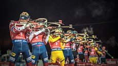 Momentka ze střelby ve stíhacím závodu v Östersundu. Momentka ze střelby ve stíhacím závodu v Östersundu.