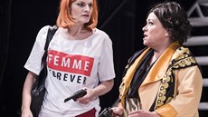 Záběr ze zkoušek muzikálu Ženy na pokraji nervového zhroucení Záběr ze zkoušek muzikálu Ženy na pokraji nervového zhroucení
