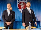 Místopedseda fotbalové asociace Roman Bebr a Jan Pauly, éf právního oddlení,...
