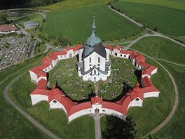Poutní kostel sv. Jana Nepomuckého na Zelené hoe ve áru nad Sázavou (1994) -...