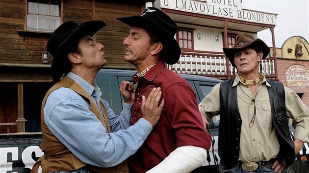 Mrio Kubec, Petr Vondrek a Martin Havelka ve filmu Westernstory (2011)