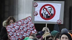Protesty proti nové rakouské vlád ve Vídni (18. prosince 2017)