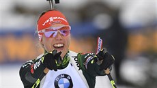 Laura Dahlmeierová po štafetě v Hochfilzenu. Laura Dahlmeierová po štafetě v Hochfilzenu.