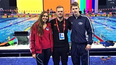 Trenér Ash Morris se svými svěřenci - Franceskou Falzon-Youngovou z Malty... Trenér Ash Morris se svými svěřenci - Franceskou Falzon-Youngovou z Malty...