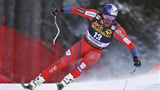 Norský lyžař Aksel Lund Svindal na trati sjezdu ve Val Gardeně. Norský lyžař Aksel Lund Svindal na trati sjezdu ve Val Gardeně.