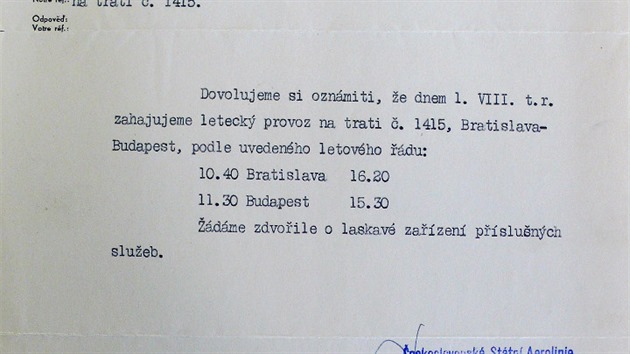 dost o poskytnut a zajitn zamovacch slueb pro letadla SA z ledna 1938.