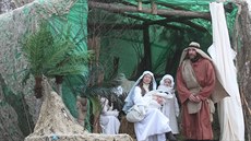 trnáctý roník ivého betlému v Mín (24. prosince 2017).