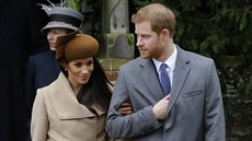 Meghan Markle a princ Harry na slavnostní bohoslub v Sandringhamu (25....