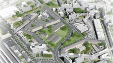 Vizualizace budoucí podoby části Přerova u takzvaného průpichu ze studie, která... Vizualizace budoucí podoby části Přerova u takzvaného průpichu ze studie, která...