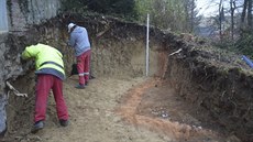Pohled na pece na pálení vápna, které objevili přerovští archeologové u... Pohled na pece na pálení vápna, které objevili přerovští archeologové u...