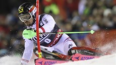 Marcel Hirscher na svahu v Madonně di Campiglio Marcel Hirscher na svahu v Madonně di Campiglio