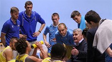 Predrag Benáček z Olomoucka během oddechového času Predrag Benáček z Olomoucka během oddechového času