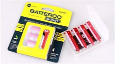 Sety čtyř adaptérů Batteroo pro AA a AAA články Sety čtyř adaptérů Batteroo pro AA a AAA články