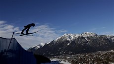 Momentka z kvalifikace na závod Turné čtyř můstků v Ga-Pa Momentka z kvalifikace na závod Turné čtyř můstků v Ga-Pa