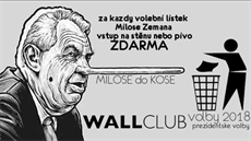 Kavárna ze Sezimova Ústí nabízí za volební lístky Miloše Zemana pivo nebo vstup... Kavárna ze Sezimova Ústí nabízí za volební lístky Miloše Zemana pivo nebo vstup...