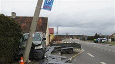 VW Transporter havaroval v Mláce na Jindřichohradecku. VW Transporter havaroval v Mláce na Jindřichohradecku.