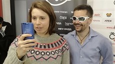 Trenére, úsměv! Eva Samková se fotí s koučem Markem Jelínkem, jehož trápil... Trenére, úsměv! Eva Samková se fotí s koučem Markem Jelínkem, jehož trápil...