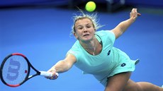 Kateřina Siniaková v duelu s ruskou tenistkou Marií Šarapovovou. Kateřina Siniaková v duelu s ruskou tenistkou Marií Šarapovovou.