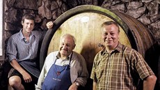 Dieter Sölva (vpravo), jeho otec Josef a syn Michael Dieter Sölva (vpravo), jeho otec Josef a syn Michael