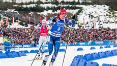 Česká biatlonistka Veronika Vítková na trati stíhacího závodu v Oberhofu. Česká biatlonistka Veronika Vítková na trati stíhacího závodu v Oberhofu.