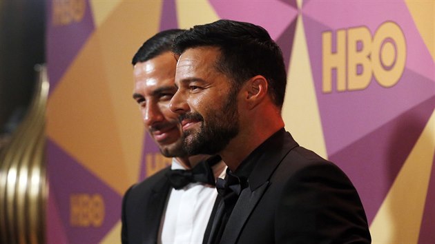 Jwan Yosef a Ricky Martin na afterparty po Zlatch glbech (Beverly Hills, 7. ledna 2018)