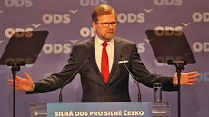 Petr Fiala na kongresu v Ostravě obhájil funkci předsedy ODS. (13. ledna 2018) Petr Fiala na kongresu v Ostravě obhájil funkci předsedy ODS. (13. ledna 2018)