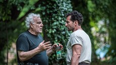 Režisér filmu Můj strýček Archimedes George Agathonikiadis s představitelem... Režisér filmu Můj strýček Archimedes George Agathonikiadis s představitelem...